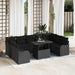 Tuin Sofa Set 10 st 9-Aantal zitplaatsen Zwart Poly Rattan