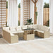 Tuin Sofa Set 11 st 10-Aantal zitplaatsen Beige Poly Rattan