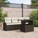 Tuin Sofa Set 5 st Bruin Poly Rattan