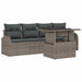 Tuin Sofa Set 5 st Grijs Poly Rattan