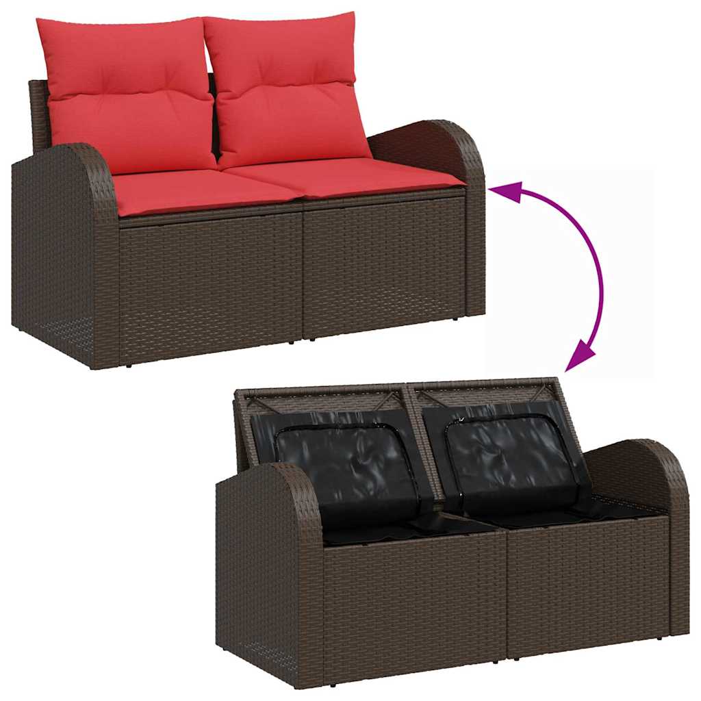 Tuin Sofa Set 5 st Bruin Poly Rattan