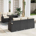 Tuin Sofa Set 6 st Zwart Poly Rattan