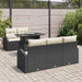 Tuin Sofa Set 6 st Zwart Poly Rattan
