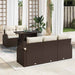 Tuin Sofa Set 6 st Bruin Poly Rattan