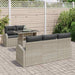 Tuin Sofa Set 6 st Lichtgrijs Poly Rattan