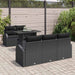 Tuin Sofa Set 6 st Zwart Poly Rattan