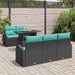 Tuin Sofa Set 6 st Zwart Poly Rattan