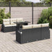 Tuin Sofa Set 7 st Zwart Poly Rattan