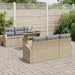 Tuin Sofa Set 7 st Beige Poly Rattan
