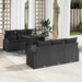 Tuin Sofa Set 7 st Zwart Poly Rattan