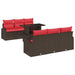 Tuin Sofa Set 7 st Bruin Poly Rattan