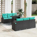 Tuin Sofa Set 7 st Zwart Poly Rattan
