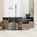 Tuin Sofa Set 7 st Grijs Poly Rattan