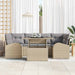 Tuin Sofa Set 7 st Beige Poly Rattan