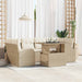 Tuin Sofa Set met kussen met opslag 7 pcs Beige Poly Rattan