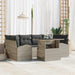 Tuin Sofa Set 7 st Lichtgrijs Poly Rattan