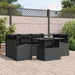 Tuin Sofa Set 7 st Zwart Poly Rattan