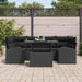 Tuin Sofa Set 7 st Zwart Poly Rattan