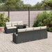 Tuin Sofa Set 8 st Zwart Poly Rattan