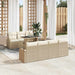 Tuin Sofa Set 8 st Beige Poly Rattan
