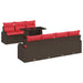Tuin Sofa Set 8 st Bruin Poly Rattan