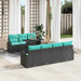 Tuin Sofa Set 8 st Zwart Poly Rattan