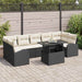 Tuin Sofa Set 8 st Zwart Poly Rattan