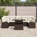 Tuin Sofa Set 8 st Bruin Poly Rattan