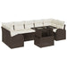 Tuin Sofa Set 8 st Bruin Poly Rattan