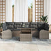 Tuin Sofa Set 8 st Grijs Poly Rattan