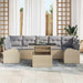Tuin Sofa Set 8 st Beige Poly Rattan