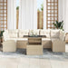 Tuin Sofa Set 8 st Beige Poly Rattan