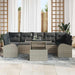 Tuin Sofa Set 8 st Lichtgrijs Poly Rattan
