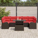 Tuin Sofa Set 8 st Bruin Poly Rattan