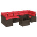 Tuin Sofa Set 8 st Bruin Poly Rattan