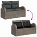 Tuin Sofa Set 9 st Grijs Poly Rattan