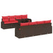 Tuin Sofa Set 9 st Bruin Poly Rattan