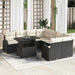 Tuin Sofa Set 9 st Zwart Poly Rattan
