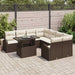 Tuin Sofa Set 9 st Bruin Poly Rattan