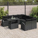 Tuin Sofa Set 9 st Zwart Poly Rattan