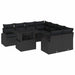 Tuin Sofa Set 9 st Zwart Poly Rattan