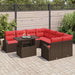 Tuin Sofa Set 9 st Bruin Poly Rattan
