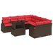 Tuin Sofa Set 9 st Bruin Poly Rattan