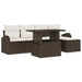 Tuin Sofa Set 6 st Bruin Poly riet