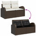 Tuin Sofa Set 6 st Bruin Poly riet