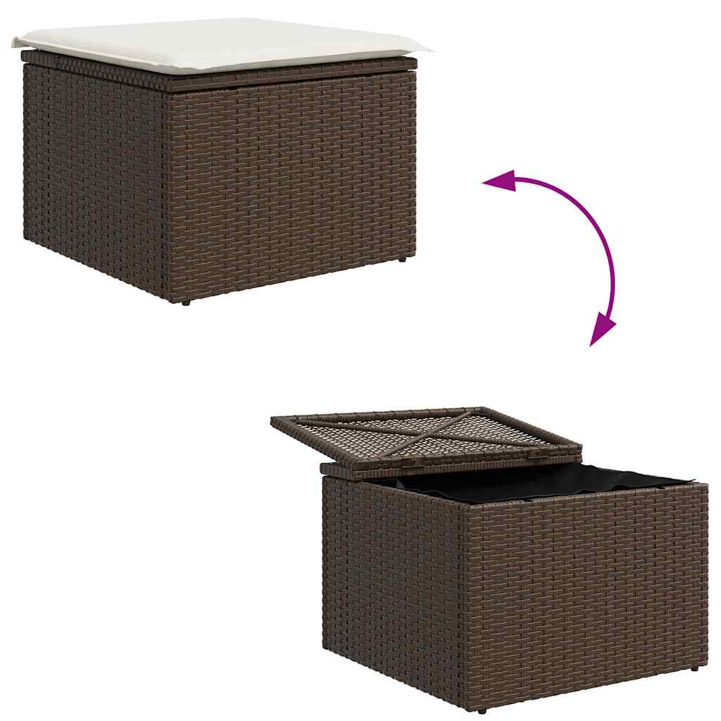 Tuin Sofa Set 6 st Bruin Poly riet