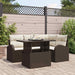 Tuin Sofa Set 5 st 4-Aantal zitplaatsen Bruin Poly riet