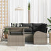 Tuin Sofa Set 5 st 4-Aantal zitplaatsen Grijs Poly riet