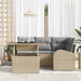 Tuin Sofa Set 5 st 4-Aantal zitplaatsen Beige Poly riet