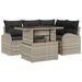 Tuin Sofa Set 5 st 4-Aantal zitplaatsen Lichtgrijs Poly riet